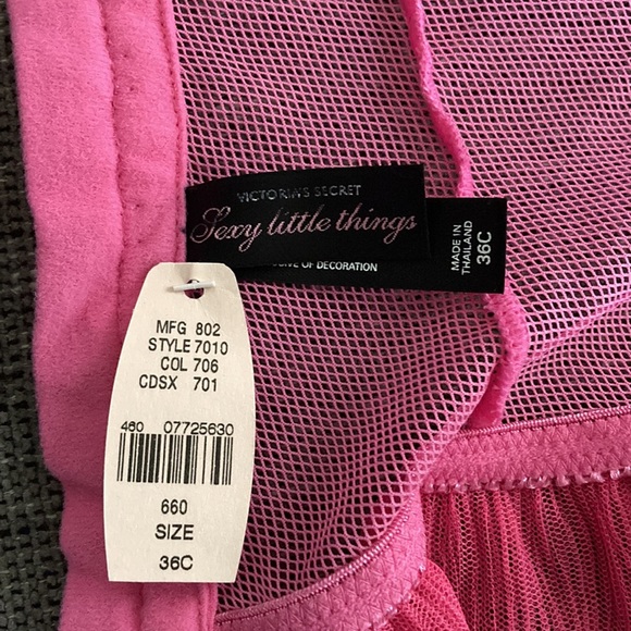 NWT Victoria’s Secret sexy little things polka dot corset pink orange 36C - Picture 5 of 7